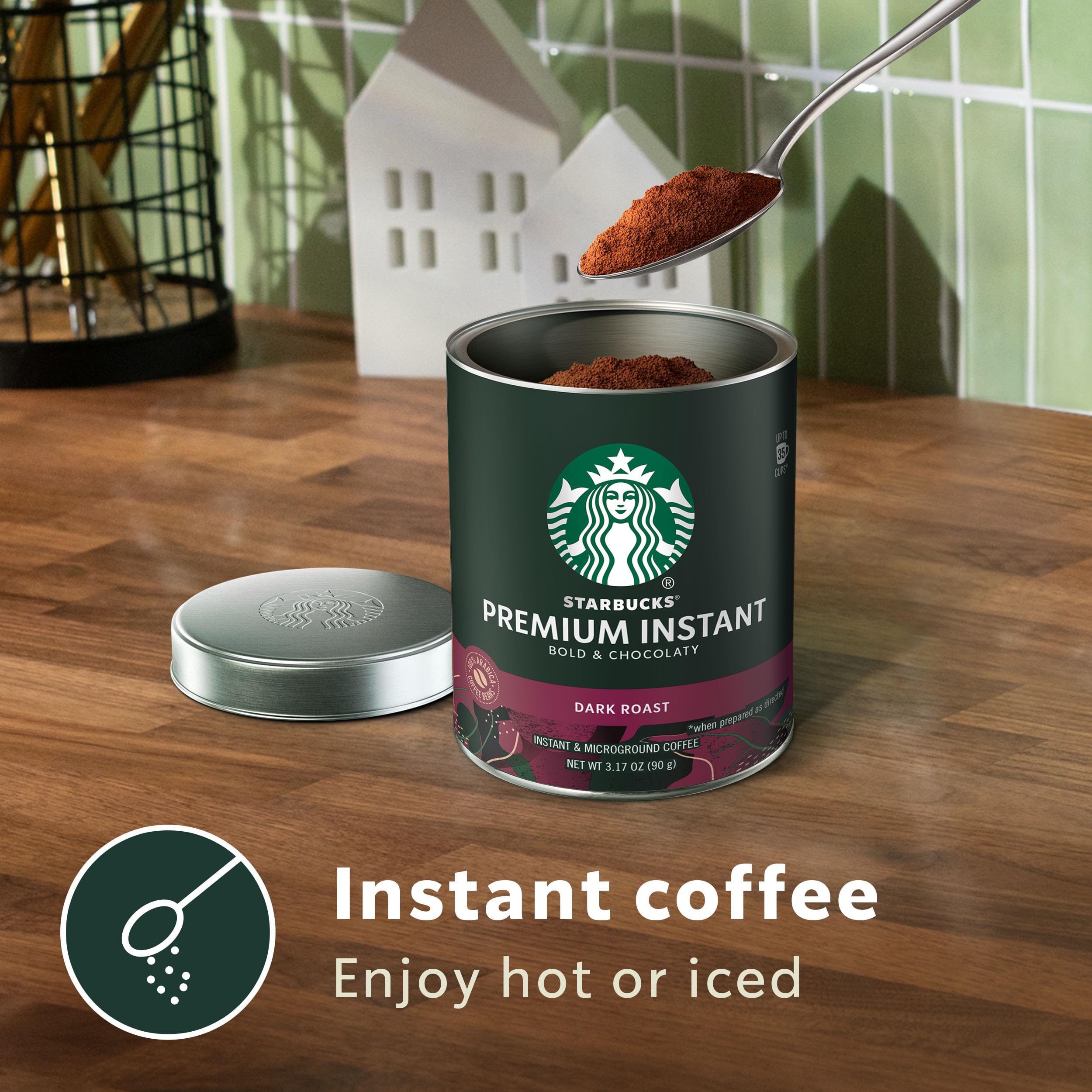 Amazon.com : Starbucks Premium Instant Coffee Dark Roast, 3 Tins